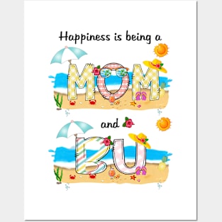 Happiness Is Being A Mom And Bu Summer Beach Happy Mother's Day Posters and Art